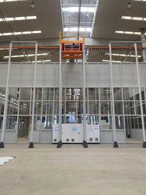 خط طلاء المسحوق الصناعي الآلي قطاع الألمنيوم العمودي